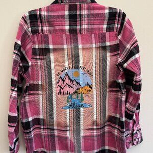Northern Expedition Flannel - Go Where You Feel Most Alive Transfer - Size Med